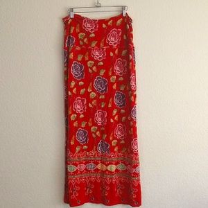 Free people floral maxi skirt